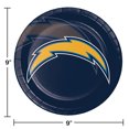thumbnail image 2 of Los Angeles Chargers Round Paper Plates 24 Count for 24 Guests, 2 of 3
