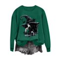 thumbnail image 4 of Frostluinai Women Halloween Sweatshirt Vintage Witch Graphic Pullover Crew Neck Long Sleeve Thin Fleece Fall Sweat Shirts Holiday Outfits, 4 of 6