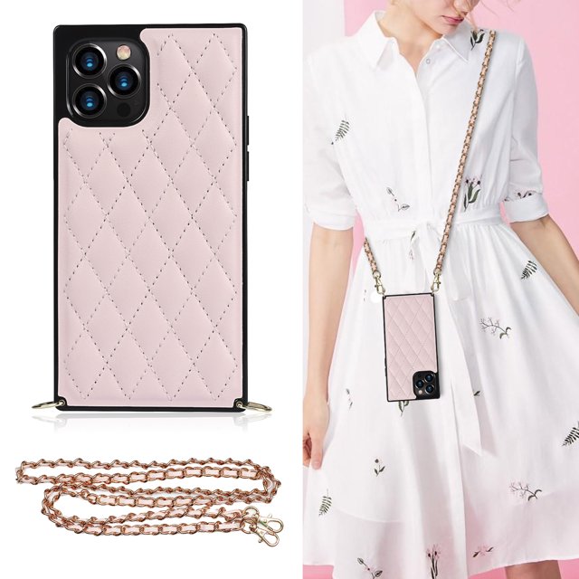 Case Compatible with Apple iPhone 11 Pro Max - Crossbody Chain Handbag Case TPU Phone Cover with Metal Chain Strap