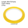 thumbnail image 2 of 2 Rolls Yellow 0.26 Inch x 72 Yards Polyester Film Electrical Tape PET Tape High Temperature Heat 6.5mm x 66m, 2 of 6