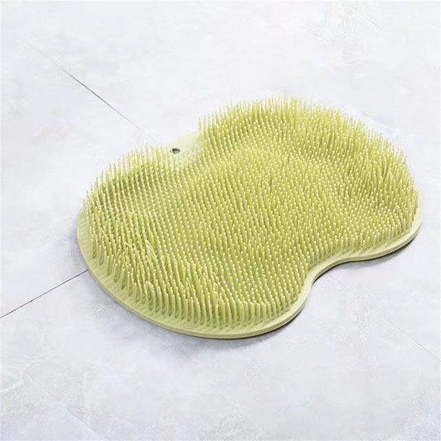 Cepillo de silicona para frotar la espalda, almohadilla antideslizante para lavado de pies, alfombrilla de ducha con ventosa, exfoliante para pies