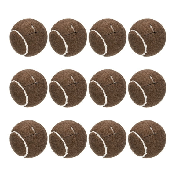 12 Pcs Precut Walkers Tennis Balls, Universal Precut Glide Balls Walkers Accessories Glides, Coffee