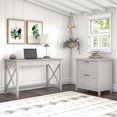 thumbnail image 4 of Bush Furniture Key West 48W Writing Desk with 2 Drawer Lateral File Cabinet in Linen White Oak, 4 of 6