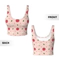 thumbnail image 6 of Goofa Strawberry Printed Sports Bras for Women, High Impact Running Bra Workout Crop Tank Tops Longline Sports Bra Push up-Small, 6 of 9