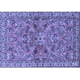 thumbnail image 1 of Ahgly Company Machine Washable Indoor Rectangle Persian Blue Traditional Area Rugs, 8' x 10', 1 of 4