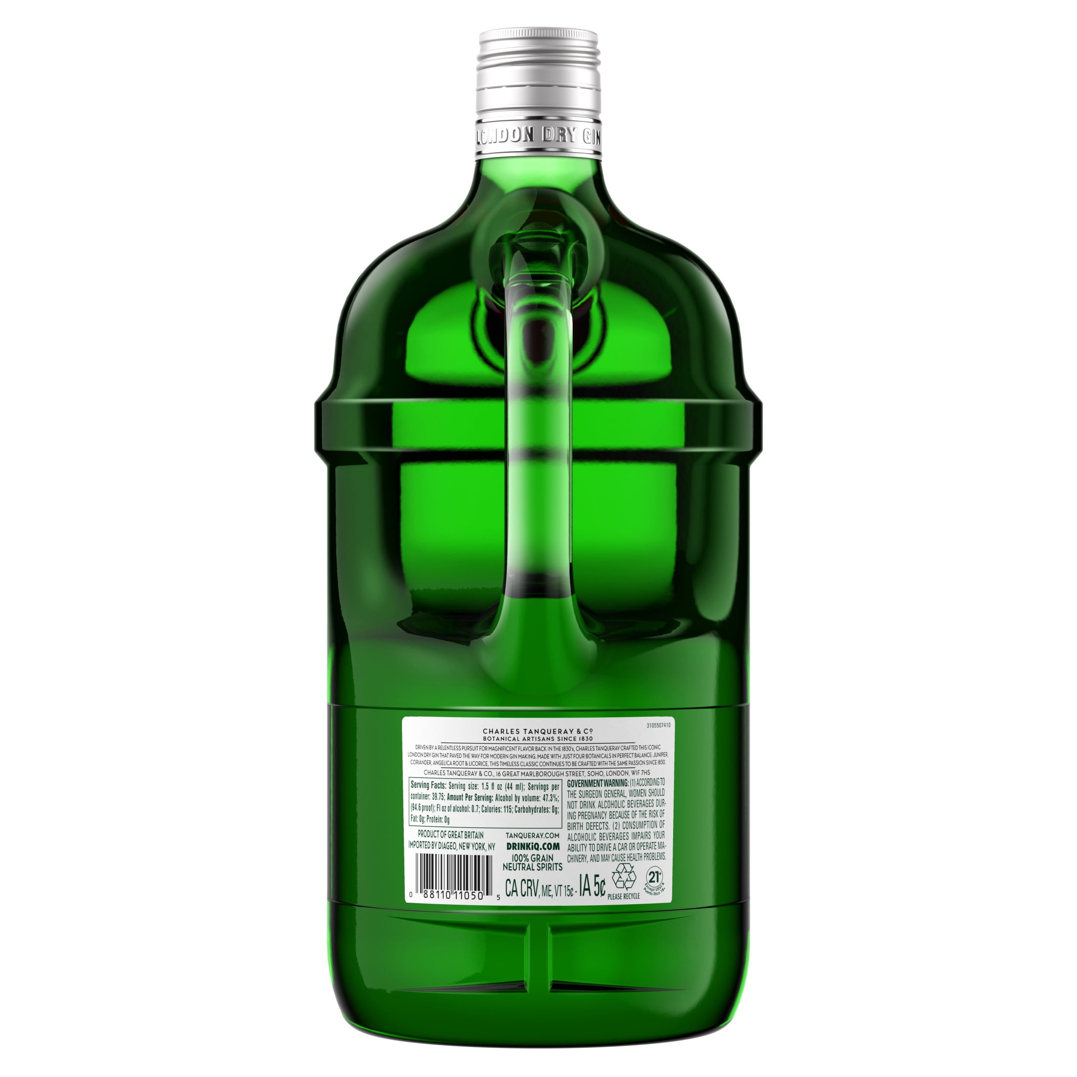 Tanqueray London Dry Gin, 1.75 L, 47% ABV for Bar Use - Walmart