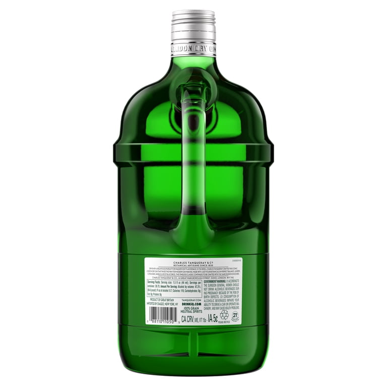 Tanqueray London Dry Gin, 1.75 L, 47% ABV - Walmart.com