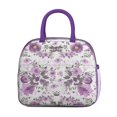 thumbnail image 2 of Lunch Bag Lunch Box for Women Reusable Insulated Lunch Cooler Bags,Large Capacity for Work Travel Picnic,Water-Resistant Botanical Leaves Floral Lunch Tote Bag Gifts for Woman Mom Purple, 2 of 6