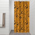 thumbnail image 2 of Halloween Pumpkin Pattern Shower Curtain 36"x72" ,Bathroom Decorative Shower Curtains Set with 12 Hooks,Modern Waterproof Washable Shower Curtain, 2 of 6