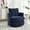 Blue, variant on CKEASEAN 32'' Chenille Upholstered Swivel Accent Barrel Chair, 360 Degree Modern Oversized Round Swivel Chair for Living Room/ Nursery, Comfy Single Sofa Chair with Cushion