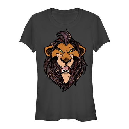 Lion Face - Lion King Juniors' Grinning Scar Face T-Shirt