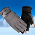 thumbnail image 2 of Naiovety Guantes de esquí con pantalla táctil para hombre, impermeables, a prueba de viento, para invierno, cálidos, antideslizantes, para patinaje, Deportes de nieve gris Naiovety HW4705-02, 2 of 6