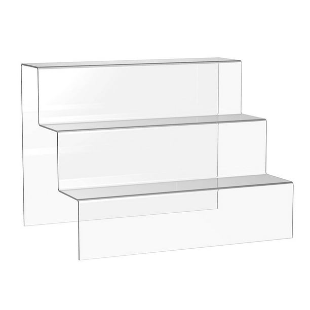 EeaseMX Expositor acrílico escalonado de 3 niveles, organizador de escritorio para modelos de adornos (20 cm)
