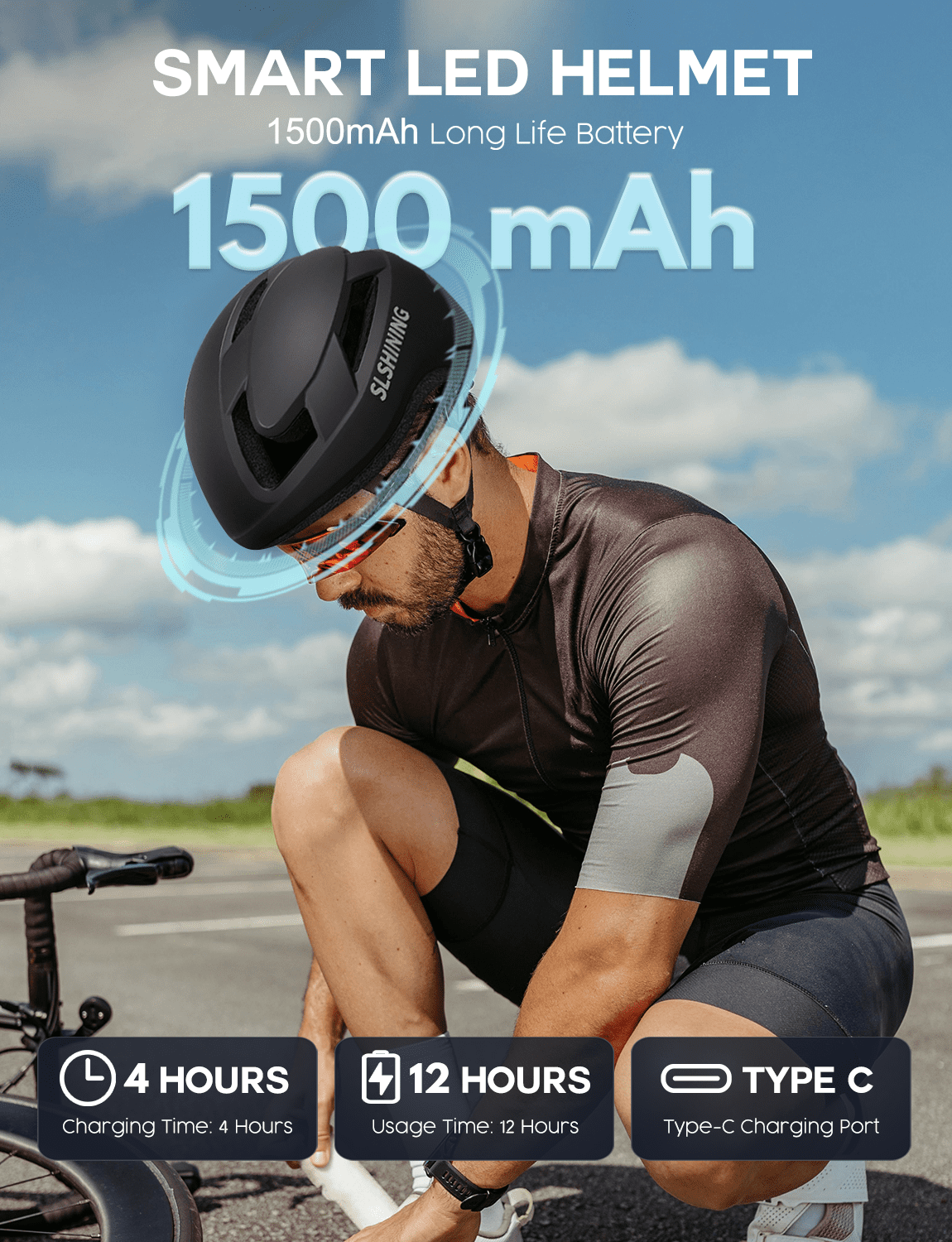 Docgari Bike Helmet with Light - Bike Helmet with