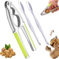 thumbnail image 1 of Cascanueces, 3 Piezas, Zinc Aleación y Acero Inoxidable, Herramientas Para Aplastar Nueces, Ajo Pelado y Mariscos, Imprescindibles Para Cocineros y Amantes Del Marisco, 1 of 4