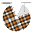 thumbnail image 2 of Yiaed Orange Plaid Print Christmas Tree Skirt , Tree SkirtsTree Mat for Christmas Winter Holiday Indoor Decorations-36", 2 of 7