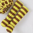 thumbnail image 6 of REDARER Kids Giraffe Animal Cosplay Sleeveless Hooded Romper with Matching Leg Warmers Themed Party Dress Up Outfit,12M, 6 of 8