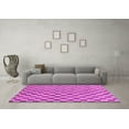 thumbnail image 3 of Ahgly Company Indoor Square Checkered Purple Modern Area Rugs, 7' Square, 3 of 4
