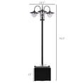thumbnail image 5 of CoSoTower 74.5" 3-Head Solar Lamp Post Street Light with Planter, Automatic-On, 6 Hour Max Outdoor Ready Led Lighting, Black, 5 of 5