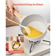 thumbnail image 4 of VEVOR 1.5 QT Saucepan, Nonstick Saucepan with Tempered Glass Lid, Multipurpose Cooking Sauce Pot with Detachable Handle, Sauce Pan Small Kitchen Cooking Pot with Coating, Induction Compatible, White, 4 of 9