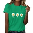 thumbnail image 2 of Rezuofi 1 Pcs Daisy Shirts for Women Oversized T Shirts Flower Graphic Tees Vintage Floral Print Crewneck Cotton Short Sleeve Tops, 2 of 4