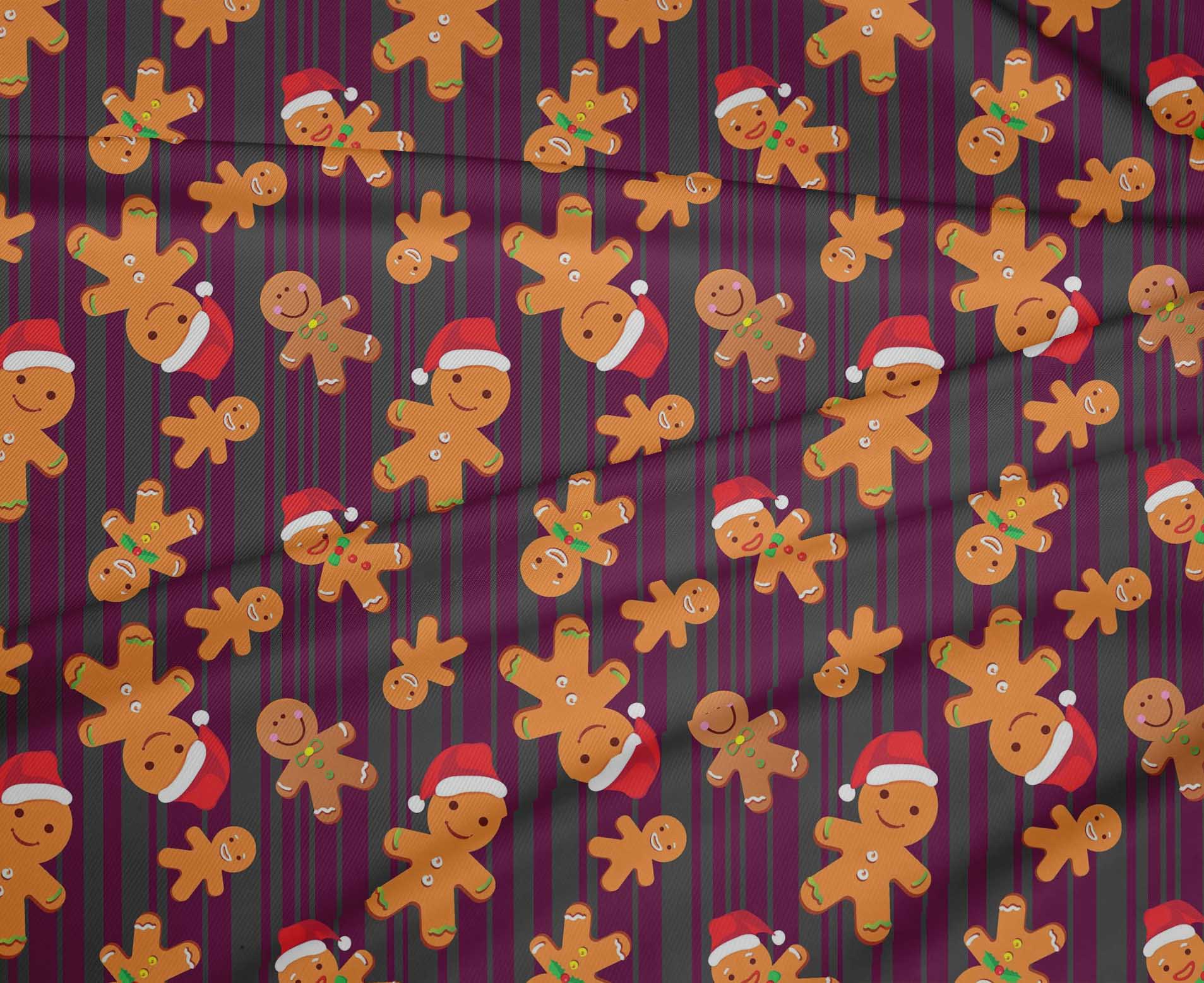 oneOone Polyester Lycra Dark Magenta Fabric Christmas Fabric For Sewing Printed Craft Fabric By The Yard 56 Inch Wide