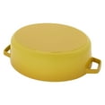 thumbnail image 6 of Staub Cast Iron 6.25-qt Shallow Oval Dutch Oven - Citron, 6 of 9