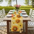 thumbnail image 4 of Table Runners 72 Inches Long Dress Scarves, Sunflower Farmhouse Kitchen/Dining Table Runner, Coffee Tablerunners, Yellow Floral Elegant Pastoral Flowers Rustic 14x72 Inch, 4 of 9