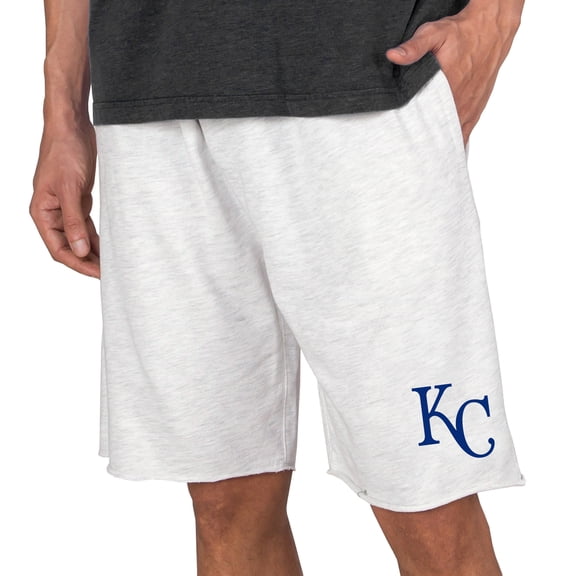 Men's Concepts Sport Oatmeal Kansas City Royals Mainstream Terry Tri-Blend Shorts
