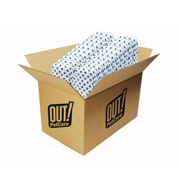 OUT! PetCare Disposable Male Dog Wraps, Safe, Male Wraps for Dogs, Pee Wraps Belly Bands for Male Dogs, Leak Proof, Wetness Indicator, Puppy and Doggie Diaper for Peeing, M/L, 96 Ct S301