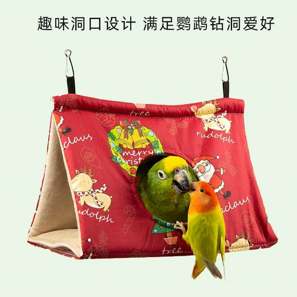 Wat erloo,- Medium - Fuzzy Parakeet Medium Hut Fluffy Hideaway Warm - Hammock Thickened Winter Hammock Medium - Palm Miyue - Medium Winter Hammock Miyue Fluffy Hideaway Bed - Palm