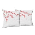 thumbnail image 6 of Ambesonne Flower Throw Pillow Cover 2 Pack, Cherry Blossom Art, 20", Pink Green, 6 of 6