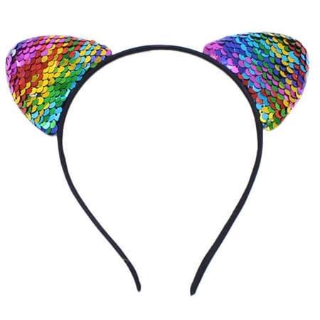

2-Pack 2024 Girls Glitter Wipes Scented Headband Cat Ear Hair New Boy Gift Head Hairband Photography Props New Home Gift Ideas Book