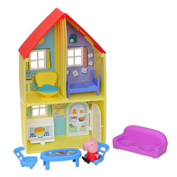 Peppa Pig Peppa’s Adventures Peppa’s Family House Playset, Includes Peppa Pig figure and 6 Fun Accessories, Preschool Toy for Ages 3 and Up