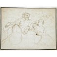 thumbnail image 3 of Carlo Cignani 14x12 Black Modern Framed Museum Art Print Titled - Satyr and Woman (17th-18th Century), 3 of 5