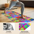 thumbnail image 4 of Colorful Dog Paw Footprint Hot Yoga Mat Towel Non Slip for Hot Yoga - Quick-Drying Yoga Mat Cover with 4 Corner Pockets with Travel Bag - Hot Yoga Towel Non Slip Grip Moisture Wicking Sweat 70"x26", 4 of 6
