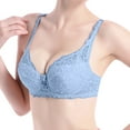 thumbnail image 3 of Women's Comfort Underwire Daily Bra, Full Coverage Convertible T-Shirt Everyday Bras Seamless Push Up Lace Brassiere, 3 of 6