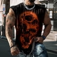 thumbnail image 3 of adaychics Skull Tank Tops for Men Gothic Novelty Graphic Tank Top Sleeveless Workout Shirt for Streetwear Holiday Party, 3 of 6