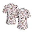 thumbnail image 3 of Yiaed French Bulldog Duck Print Women's T Shirt V-Neck Short Sleeve Shirt Casual Breathable Tee Summer Tops-Small, 3 of 5