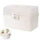 thumbnail image 2 of Caja organizadora de medicamentos, caja de medicamentos con compartimentos, caja de almacenamiento de primeros auxilios con receta a prueba de niños para el viaje a casa Adepaton LKX-1966-2, 2 of 9