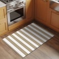 thumbnail image 3 of Beige Striped Large Area Rugs for Bedroom Living Room, Soft Non Slip Carpet Bedside Rug, Modern Farmhouse Beige White Stripes Rectangular Floor Cover Kitchen Accent Rug 2'x3' for Dining Room/Office, 3 of 9