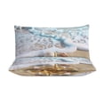 thumbnail image 3 of 3 Pcs Soft Bedding Set, Includes 1 Duvet Cover with Zipper And 2 Pillow,Shams Starfish Beach Full(79"×90"), 3 of 8