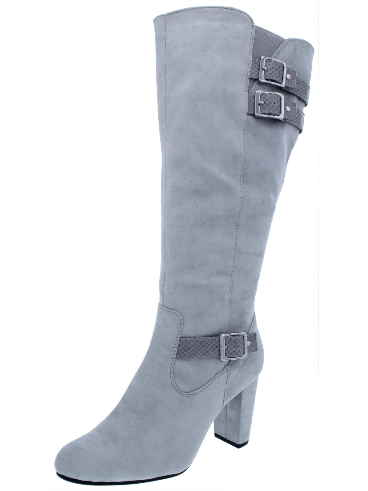 Rialto Womens Collins Faux Suede Dress Knee-High Boots - Walmart.com