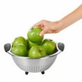 thumbnail image 4 of 5 Qt Stainless Steel Colander: Dishwasher-Safe Strainer for Pasta & More, Clear, 11.7" Width, 4 of 7