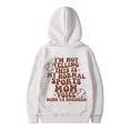 thumbnail image 4 of WEAIXIMIUNG Fall Sweatshirt Women's Baseball Letter Slogan Printed Pocket Drawstring Printed Hoodie, 4 of 4