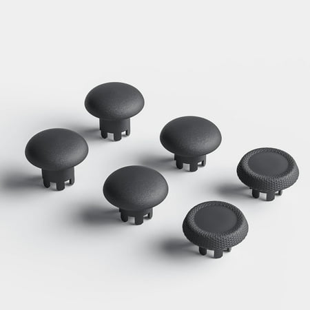 Performance Thumbstick Caps Replacement Kit for PS5 DualSense Edge Controller, Thumb Stick Grips Accessories for PlayStation 5 Pro Elite Controller (Standard Concave*2, Low Dome*2, High Dome*2, Black)