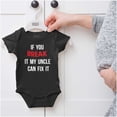 thumbnail image 5 of You Break It My Uncle Can Fix It Romper Boys or Girls Infant Baby Brisco Brands 24M, 5 of 6