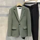 thumbnail image 5 of Chaqueta de vestir de negocios negra, chaqueta de traje para hombre, blazer de un solo pecho para hombre, ropa elegante para hombre, moda de verano, simple, vintage 2024, 5 of 5