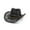 Black, variant on Women's Wide Brim Sun Hat Men Summer Western Cowboy Hat Straw Hat Hollowed Out Visor Cap