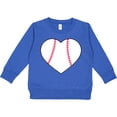 thumbnail image 2 of Inktastic Heart Shaped Baseball Toddler Sweatshirt, 2 of 4